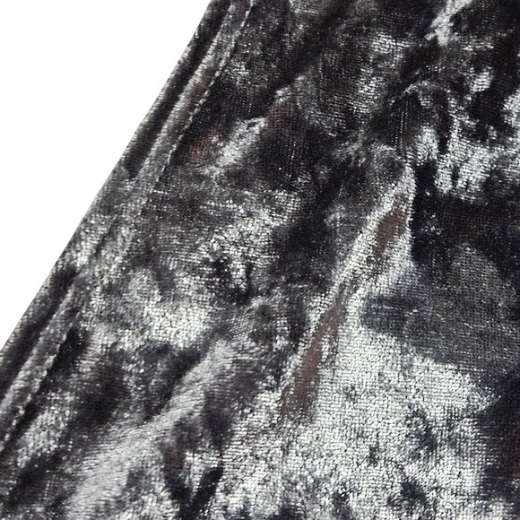 Gorgeous Free People Crushed Velvet Puff Sleeve V-Neck Bodysuit Charcoal Gray S - Picture 9 of 16